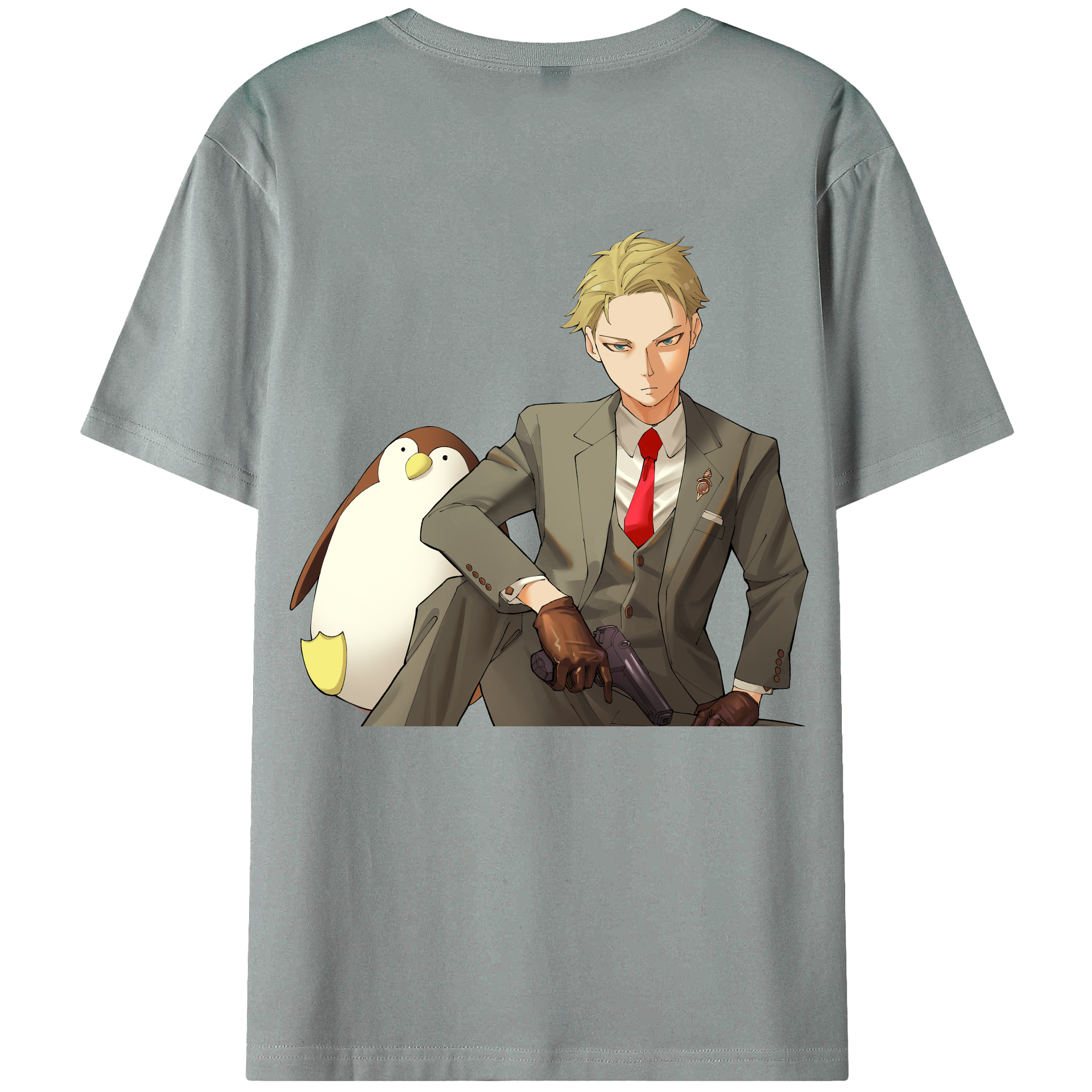 （画像用） SPY×FAMILY间谍家家酒 綿100％ メンズ半袖Tシャツ（バックプリント） 通気性